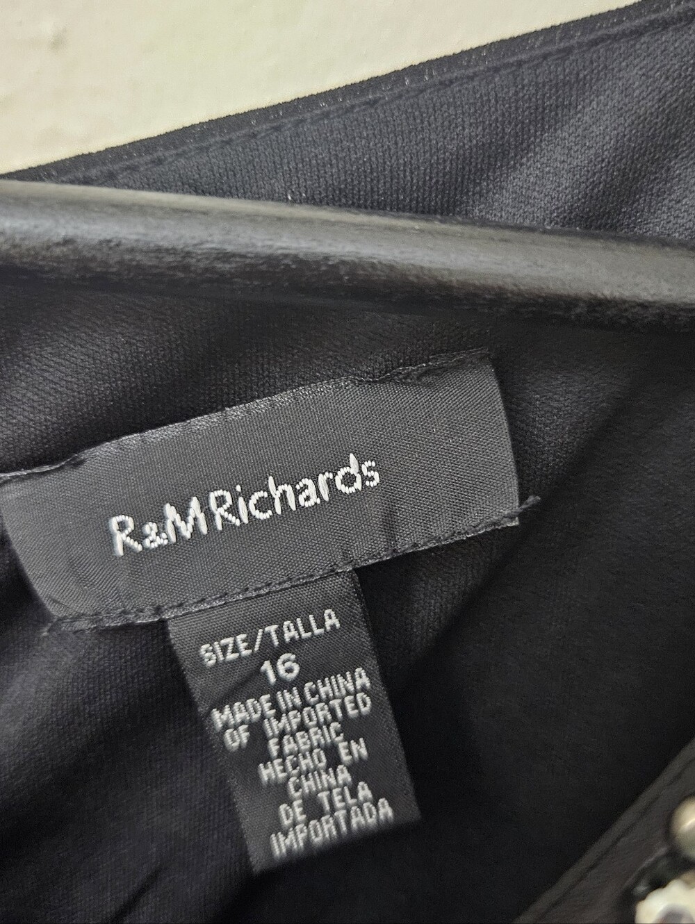 R&M Richards Black Beaded Neck Tiered Maxi Dress - Picture 5 of 9